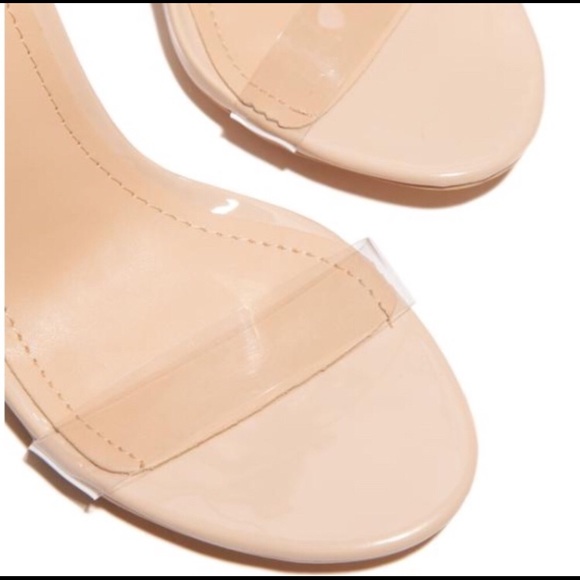 ONLY 1 PAIR LEFT NEW ARRIVAL Clear Lace Up Heels - Picture 4 of 5